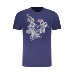 CAVALLI CLASS SHORT SLEEVE T-SHIRT MEN BLUE