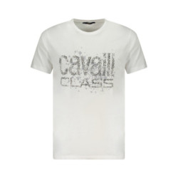 T-SHIRT À MANCHES COURTES CAVALLI CLASS HOMME BLANC