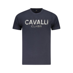 T-SHIRT À MANCHES COURTES CAVALLI CLASS HOMME BLEU