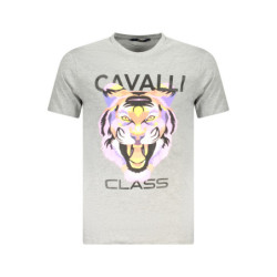T-SHIRT À MANCHES COURTES CAVALLI CLASS HOMME GRIS