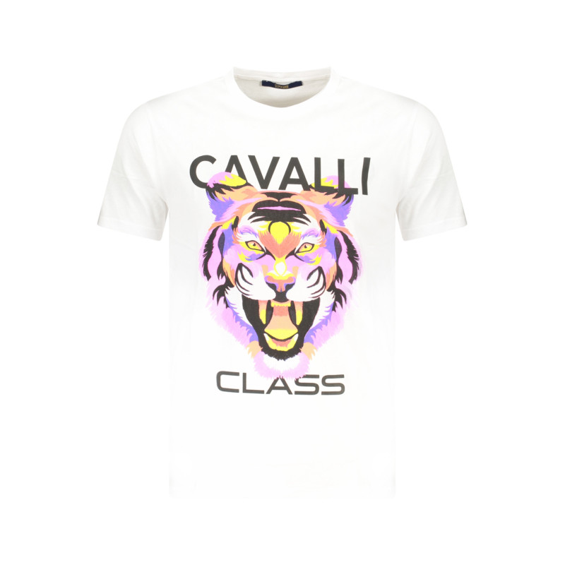 T-SHIRT À MANCHES COURTES CAVALLI CLASS HOMME BLANC