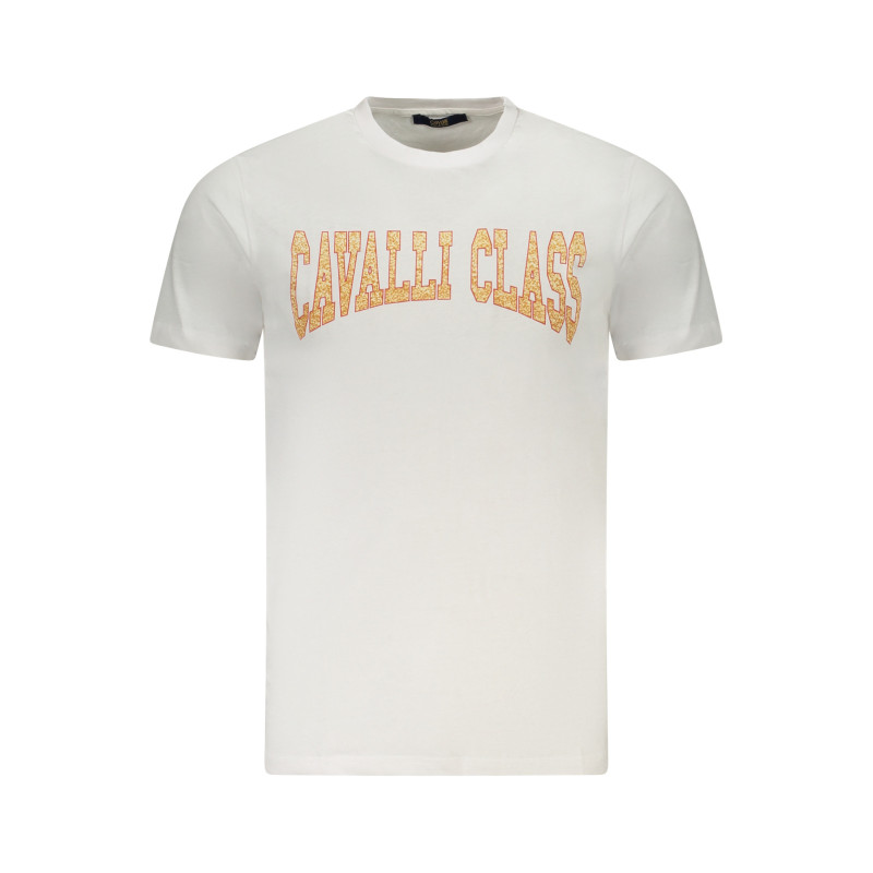 T-SHIRT À MANCHES COURTES CAVALLI CLASS HOMME BLANC