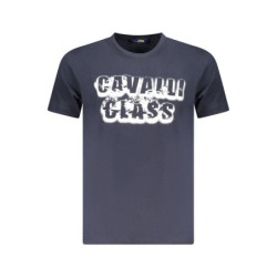 T-SHIRT À MANCHES COURTES CAVALLI CLASS HOMME BLEU