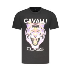T-SHIRT À MANCHES COURTES CAVALLI CLASS HOMME NOIR