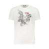 T-SHIRT À MANCHES COURTES CAVALLI CLASS HOMME BLANC