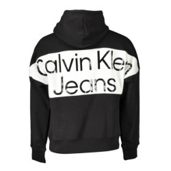 Sweat-shirt zippé noir Calvin Klein pour homme