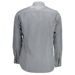 Polo américain à manches longues pour homme, bleu