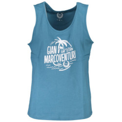 GIAN MARCO VENTURI MEN'S BLUE TANK TOP