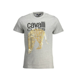 T-SHIRT À MANCHES COURTES CAVALLI CLASS HOMME GRIS