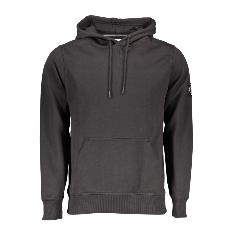 Sweat-shirt zippé noir Calvin Klein pour homme