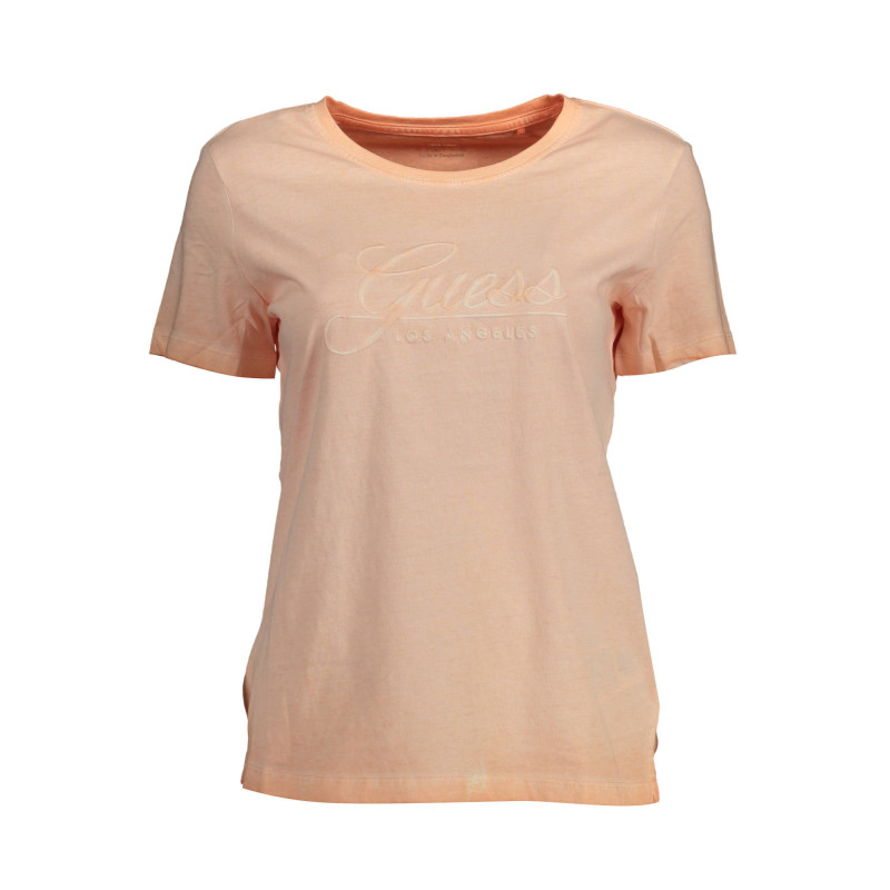 T-SHIRT À MANCHES COURTES GUESS JEANS POUR FEMME ROSE