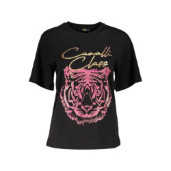 CAVALLI CLASS SHORT SLEEVE T-SHIRT WOMEN BLACK