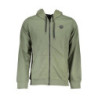 GIAN MARCO VENTURI MEN'S ZIP-UP SWEATSHIRT GREEN