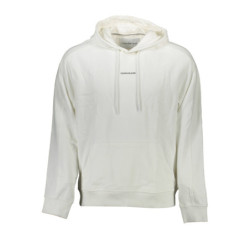 Sweat-shirt zippé homme Calvin Klein blanc