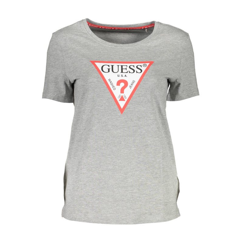 T-SHIRT À MANCHES COURTES GUESS JEANS FEMME GRIS