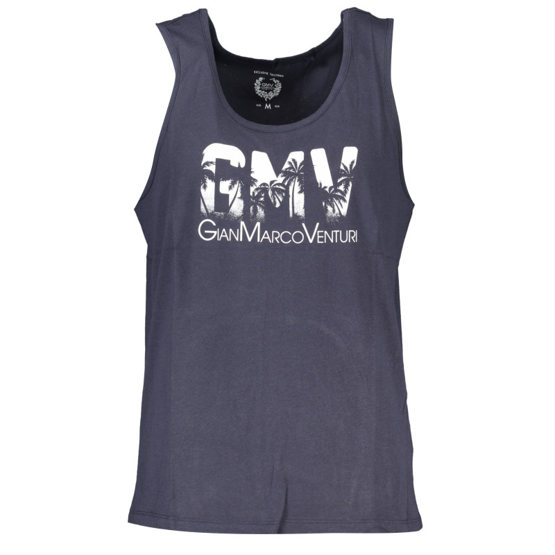 GIAN MARCO VENTURI MEN'S BLUE TANK TOP