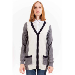 GANT CARDIGAN FEMME GRIS