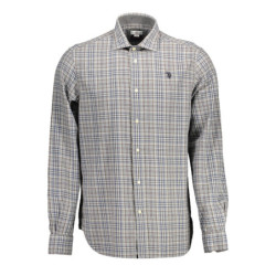 US POLO SHIRT LONG SLEEVE MEN GREY