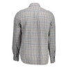 Polo américain à manches longues pour homme, gris