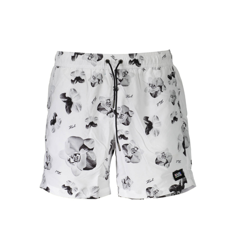 BAS DE MAILLOT DE BAIN KARL LAGERFELD BEACHWEAR HOMME BLANC