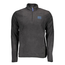 GIAN MARCO VENTURI MEN'S BLACK ZIP-LESS SWEATSHIRT