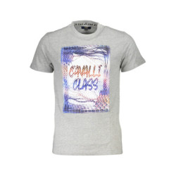 T-SHIRT À MANCHES COURTES CAVALLI CLASS HOMME GRIS