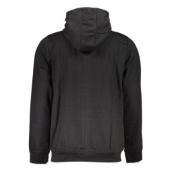 GIAN MARCO VENTURI MEN'S BLACK ZIP-UP SWEATSHIRT