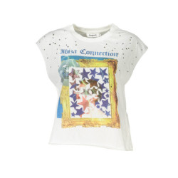 T-SHIRT SANS MANCHES DESIGUAL FEMME BLANC