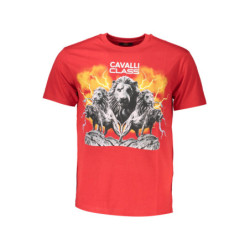 CAVALLI CLASS SHORT SLEEVE T-SHIRT MEN RED