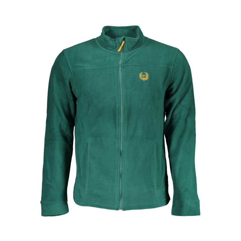 GIAN MARCO VENTURI MEN'S ZIP-UP SWEATSHIRT GREEN