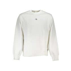 Sweat-shirt zippé homme Calvin Klein blanc