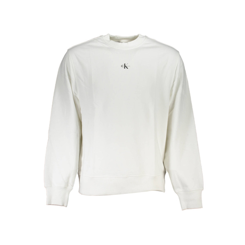 Sweat-shirt zippé homme Calvin Klein blanc