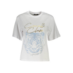 T-SHIRT À MANCHES COURTES CAVALLI CLASS FEMME BLANC