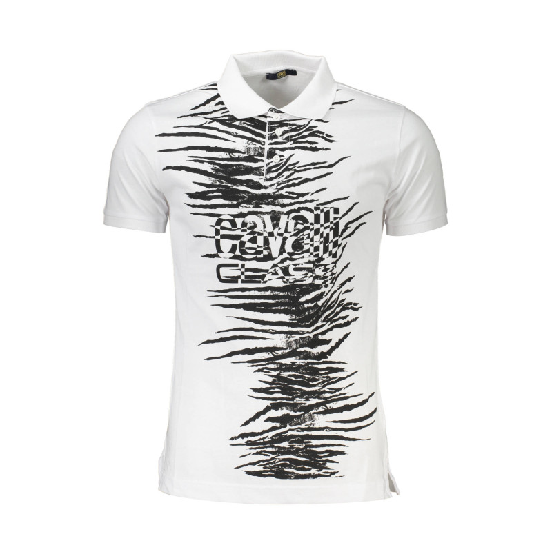 CAVALLI CLASS POLO MANCHES COURTES HOMME BLANC