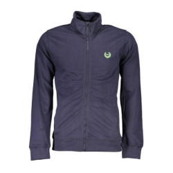 GIAN MARCO VENTURI MEN'S BLUE ZIP-UP SWEATSHIRT