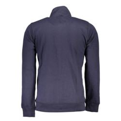 GIAN MARCO VENTURI MEN'S BLUE ZIP-UP SWEATSHIRT