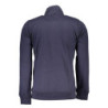 GIAN MARCO VENTURI MEN'S BLUE ZIP-UP SWEATSHIRT