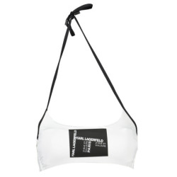 Haut de maillot de bain Karl Lagerfeld Beachwear pour femme, blanc