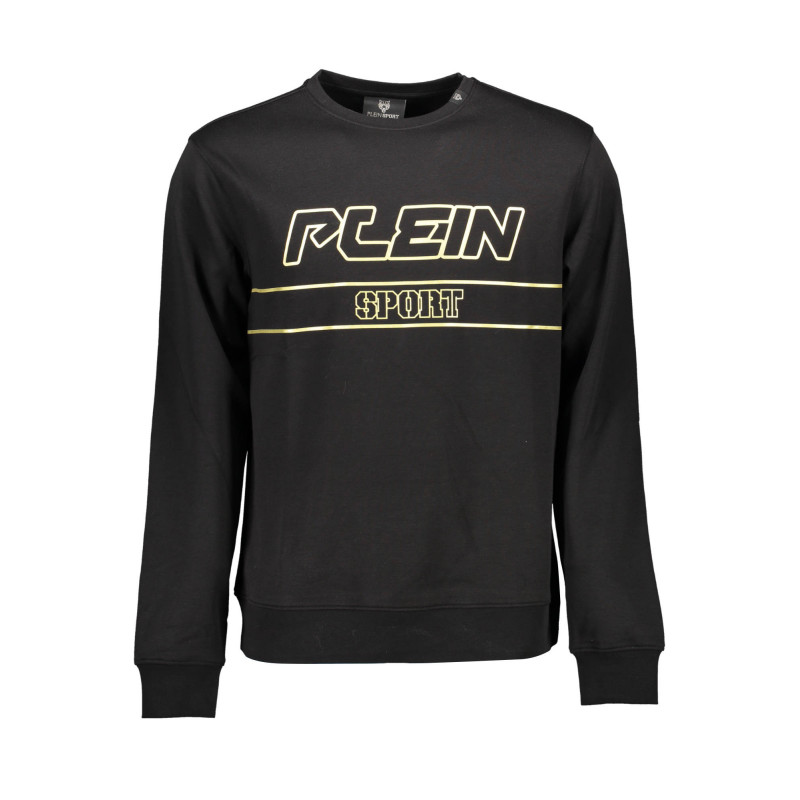 PLEIN SPORT MEN'S BLACK ZIP-UP SWEATSHIRT