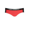 KARL LAGERFELD BEACHWEAR BAS DE MAILLOT DE BAIN FEMME ROUGE