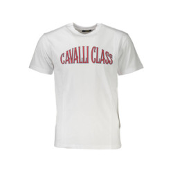 T-SHIRT À MANCHES COURTES CAVALLI CLASS HOMME BLANC