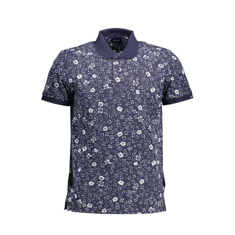 Polo Gant à manches courtes pour homme bleu