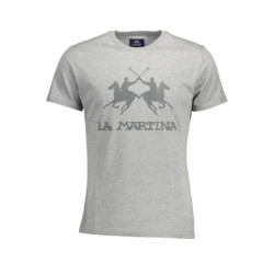 LA MARTINA SHORT SLEEVE T-SHIRT MEN GREY