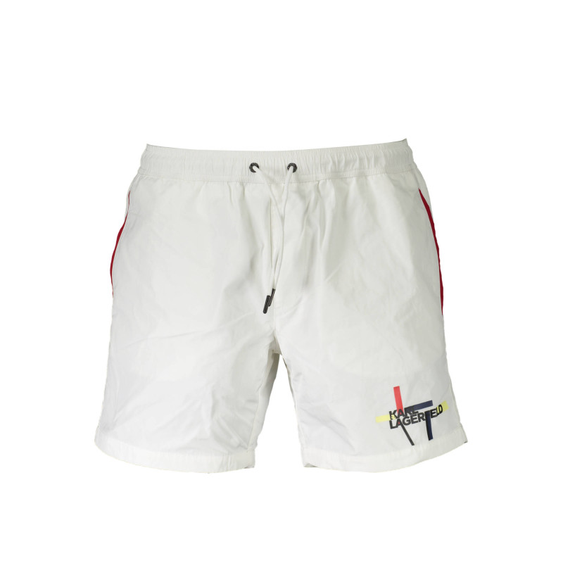 KARL LAGERFELD BEACHWEAR SWIMSUIT BOTTOM MEN WHITE
