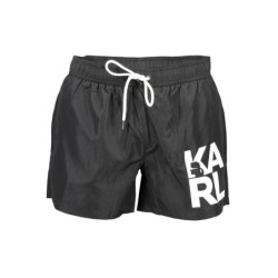 KARL LAGERFELD BEACHWEAR SWIMSUIT BLACK MEN'S BOTTOM