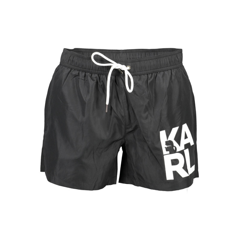 KARL LAGERFELD BEACHWEAR SWIMSUIT BLACK MEN'S BOTTOM