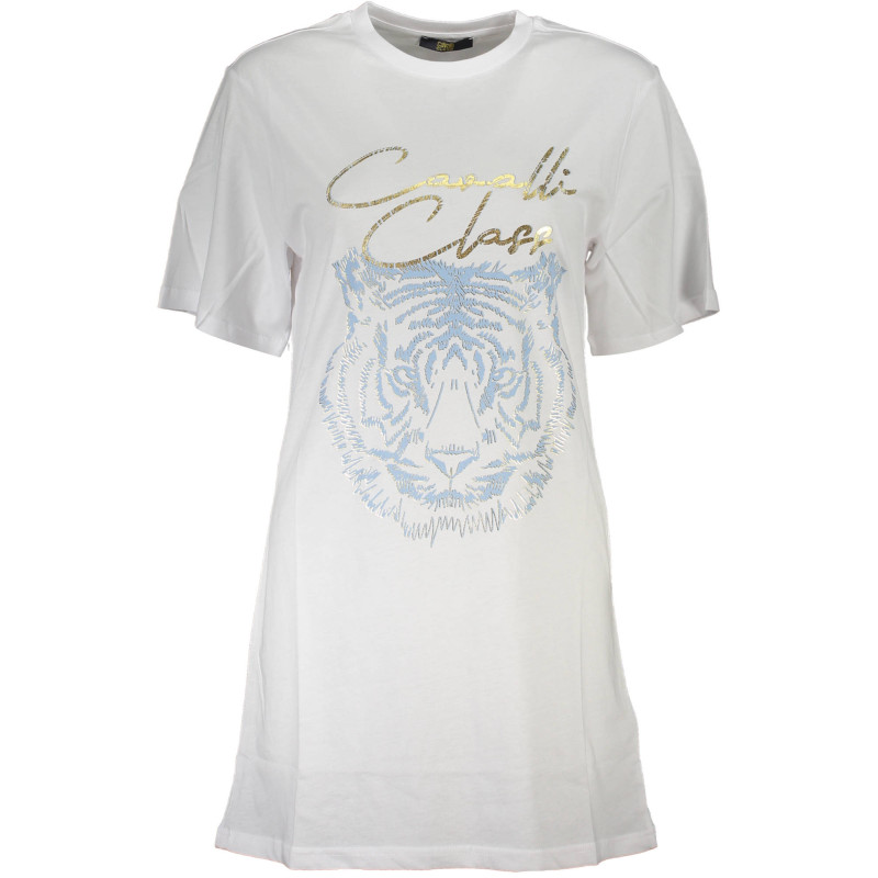 T-SHIRT À MANCHES COURTES CAVALLI CLASS FEMME BLANC