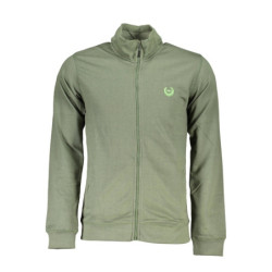 GIAN MARCO VENTURI MEN'S ZIP-UP SWEATSHIRT GREEN