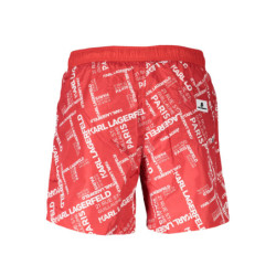 KARL LAGERFELD BEACHWEAR SWIMSUIT MEN'S BOTTOM RED