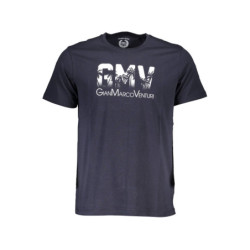 GIAN MARCO VENTURI MEN'S SHORT SLEEVE T-SHIRT BLUE